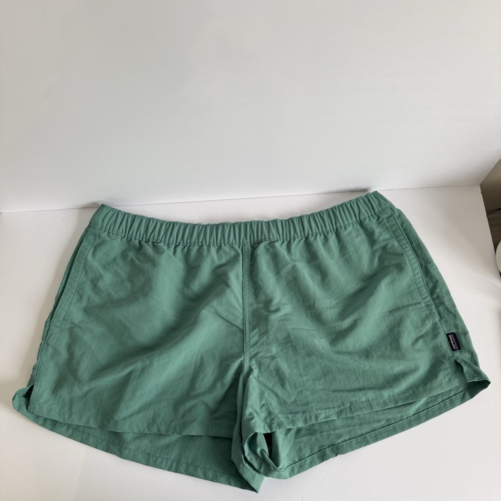 Patagonia Baggies Shorts Womens XL Teal Unlined 2" Inseam Outdoors Pockets